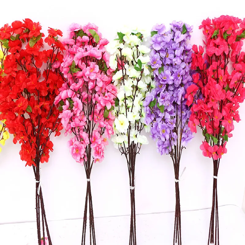 65cm 5pcs Plum Cherry Blossoms Artificial Silk Flower Flores Sakura Tree Branches Home Table Living Room Decor DIY Wedding Decor
65cm 5pcs Plum Cherry Blossoms Artificial Silk Flower Flores Sakura Tree Branches Home Table Living Room Decor DIY Wedding Decor