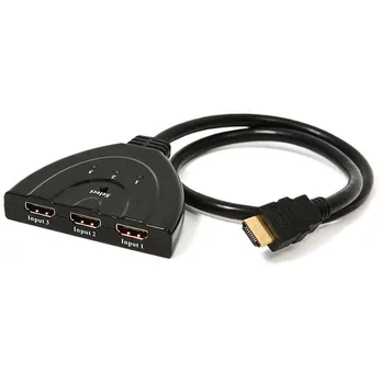 New 3 Port HDMI Switch 3 IN 1 OUT 1080P Hub V1.4B HDMI Switch Switcher Splitter Adapter Cable For HDTV XBOX PS3 Black Wholesale
New 3 Port HDMI Switch 3 IN 1 OUT 1080P Hub V1.4B HDMI Switch Switcher Splitter Adapter Cable For HDTV XBOX PS3 Black Wholesale