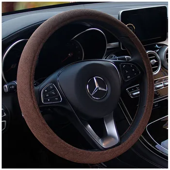 KKYSYELVA Black Car Sport Steering Wheel Cover Leather Auto Steering Covers Universal 38CM wheel covers Car Inter Accessories
KKYSYELVA Black Car Sport Steering Wheel Cover Leather Auto Steering Covers Universal 38CM wheel covers Car Inter Accessories