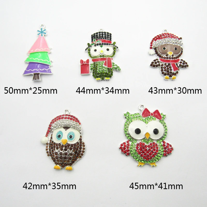 (1pc/Design,Can not pick ) 5pcs/Lot Zinc Alloy Rhinestone Owl / Christmas Tree Pendant For Chunky Kids Necklaces Making
(1pc/Design,Can not pick ) 5pcs/Lot Zinc Alloy Rhinestone Owl / Christmas Tree Pendant For Chunky Kids Necklaces Making