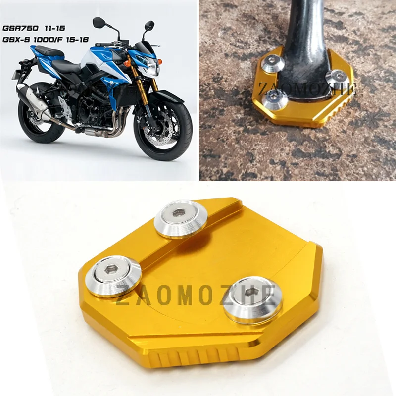 For SUZUKI GSR750 2011-2015 GSX-S1000F 2015-2016 Motorcycle accessories CNC Aluminum Side Stand Enlarger extension pad
For SUZUKI GSR750 2011-2015 GSX-S1000F 2015-2016 Motorcycle accessories CNC Aluminum Side Stand Enlarger extension pad