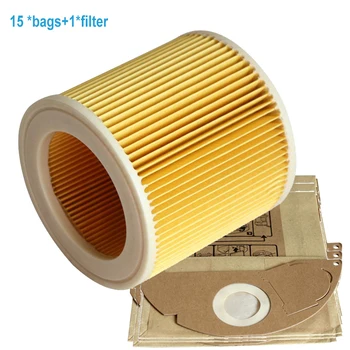 15 X Wet & Dry A2004 A2014 Bags & Filter For Karcher Car Vacuum Cleaner Hoover 16pcs/set
15 X Wet & Dry A2004 A2014 Bags & Filter For Karcher Car Vacuum Cleaner Hoover 16pcs/set