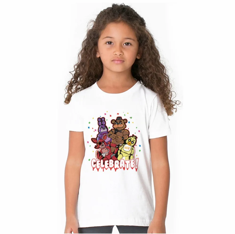 LYTLM Children's Clothing Boys Short Sleeve T-shirt Five Night at Freddy Baby White Shirt Boy FNAF Summer Clothes for Kids Girl 
LYTLM Children's Clothing Boys Short Sleeve T-shirt Five Night at Freddy Baby White Shirt Boy FNAF Summer Clothes for Kids Girl