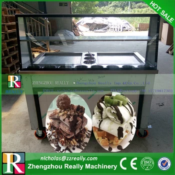 Double 45cm square pans with 11 food tanks R410A environmental friendly ice cream roll fryer fried ice cream machine
Double 45cm square pans with 11 food tanks R410A environmental friendly ice cream roll fryer fried ice cream machine