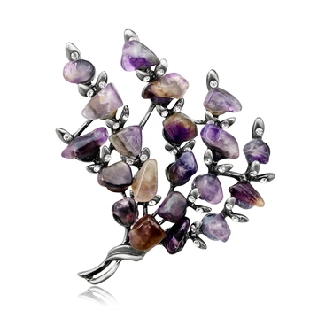 Retro Silver Crystal Brooches Plant Tree Pins Women Floral Flower Party Bouquet Scarf Lapel Pin Purple Amethyst Stone Jewelry
Retro Silver Crystal Brooches Plant Tree Pins Women Floral Flower Party Bouquet Scarf Lapel Pin Purple Amethyst Stone Jewelry