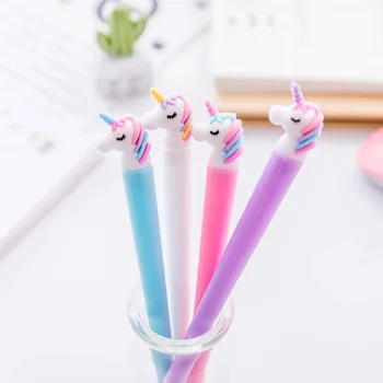 4 pcs Lovely cartoon Color Unicorn gel pen 0.5mm roller ball Black ink pens Student gift Stationery Office School supplies F340
4 pcs Lovely cartoon Color Unicorn gel pen 0.5mm roller ball Black ink pens Student gift Stationery Office School supplies F340