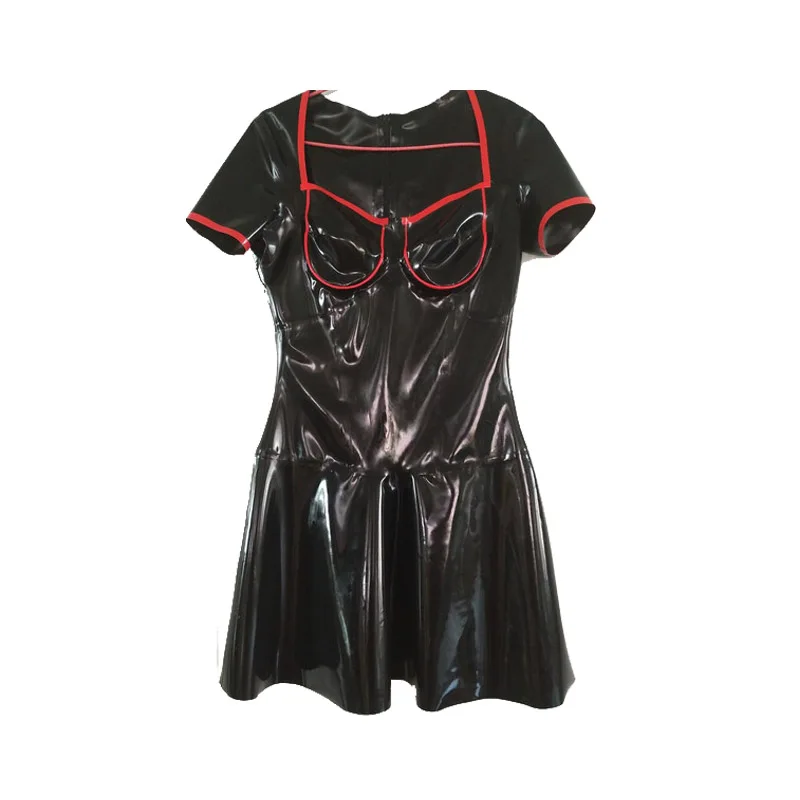 Latex Fashion Women Short Slevees Black and Red Short Dress Sexy Bag Hip Latex Cool Size XXS-XXL
Latex Fashion Women Short Slevees Black and Red Short Dress Sexy Bag Hip Latex Cool Size XXS-XXL
