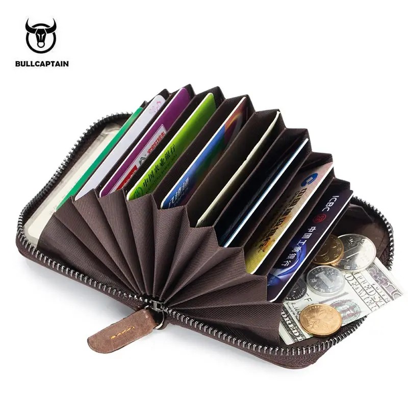 BULLCAPTAIN Business Women Card Holder Cards Men Card Pack Real Leather CardHolder Zipper Credit Card Wallet Women/man KB 05
BULLCAPTAIN Business Women Card Holder Cards Men Card Pack Real Leather CardHolder Zipper Credit Card Wallet Women/man KB 05