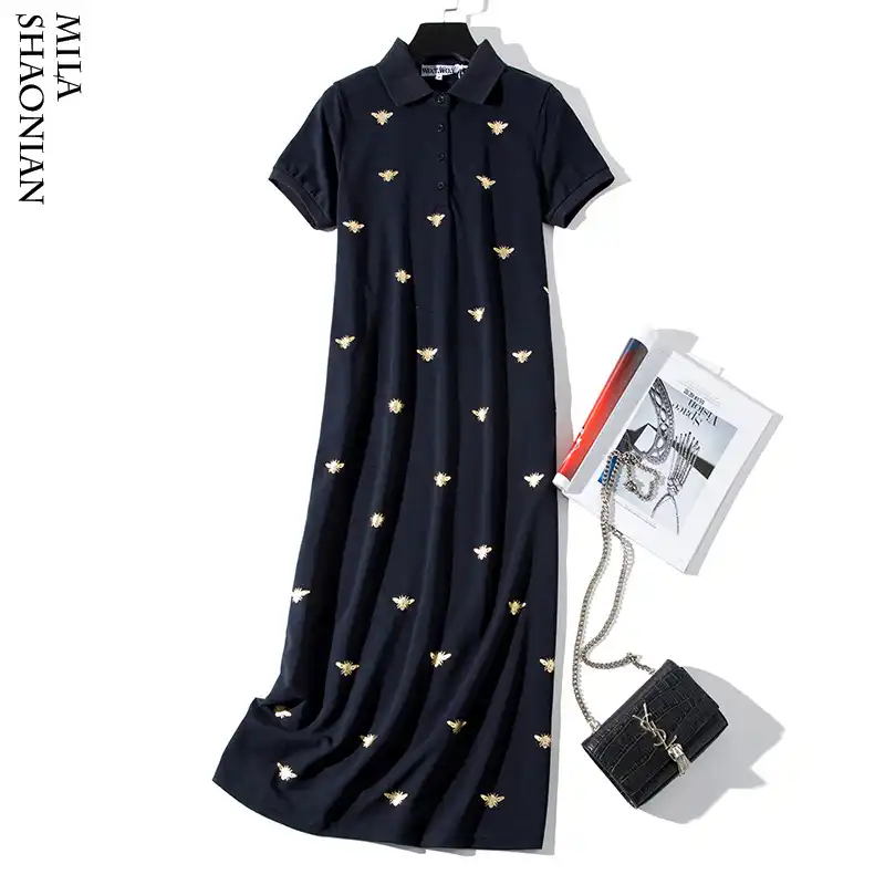 Summer Polo Collar Bee Woman T shirt 