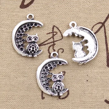 5pcs Charms Moon Owl 28x20mm Antique Making Pendant fit,Vintage Tibetan Bronze Silver color,DIY Handmade Jewelry
5pcs Charms Moon Owl 28x20mm Antique Making Pendant fit,Vintage Tibetan Bronze Silver color,DIY Handmade Jewelry