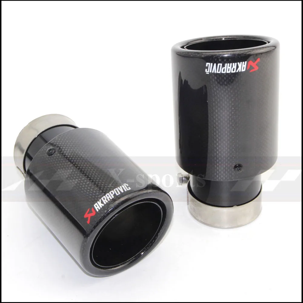 Car Styling Akrapovic Glossy Carbon Fiber Muffler Tip Exhaust Systems Tail Pipes Stainless Steel Trim crimping black for golf 7
Car Styling Akrapovic Glossy Carbon Fiber Muffler Tip Exhaust Systems Tail Pipes Stainless Steel Trim crimping black for golf 7