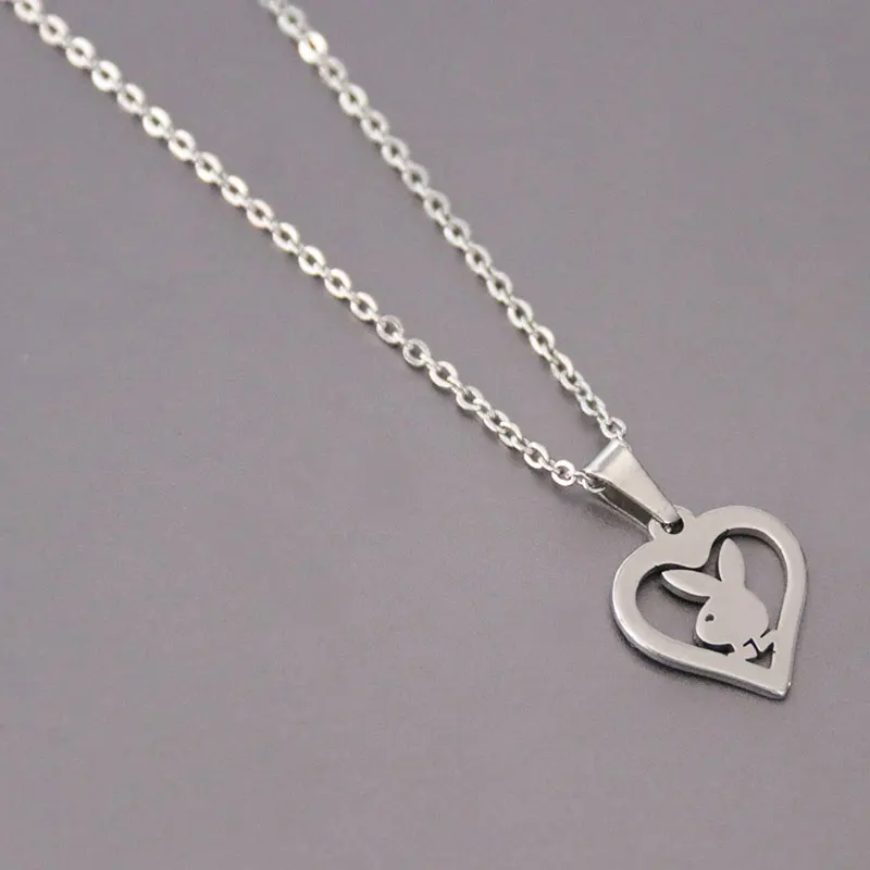 1pc Little Bunny Stainless Steel Custom Necklace Rabbit Heart Pendants Necklaces Women Kids Fashion Minimalist Jewelry
1pc Little Bunny Stainless Steel Custom Necklace Rabbit Heart Pendants Necklaces Women Kids Fashion Minimalist Jewelry