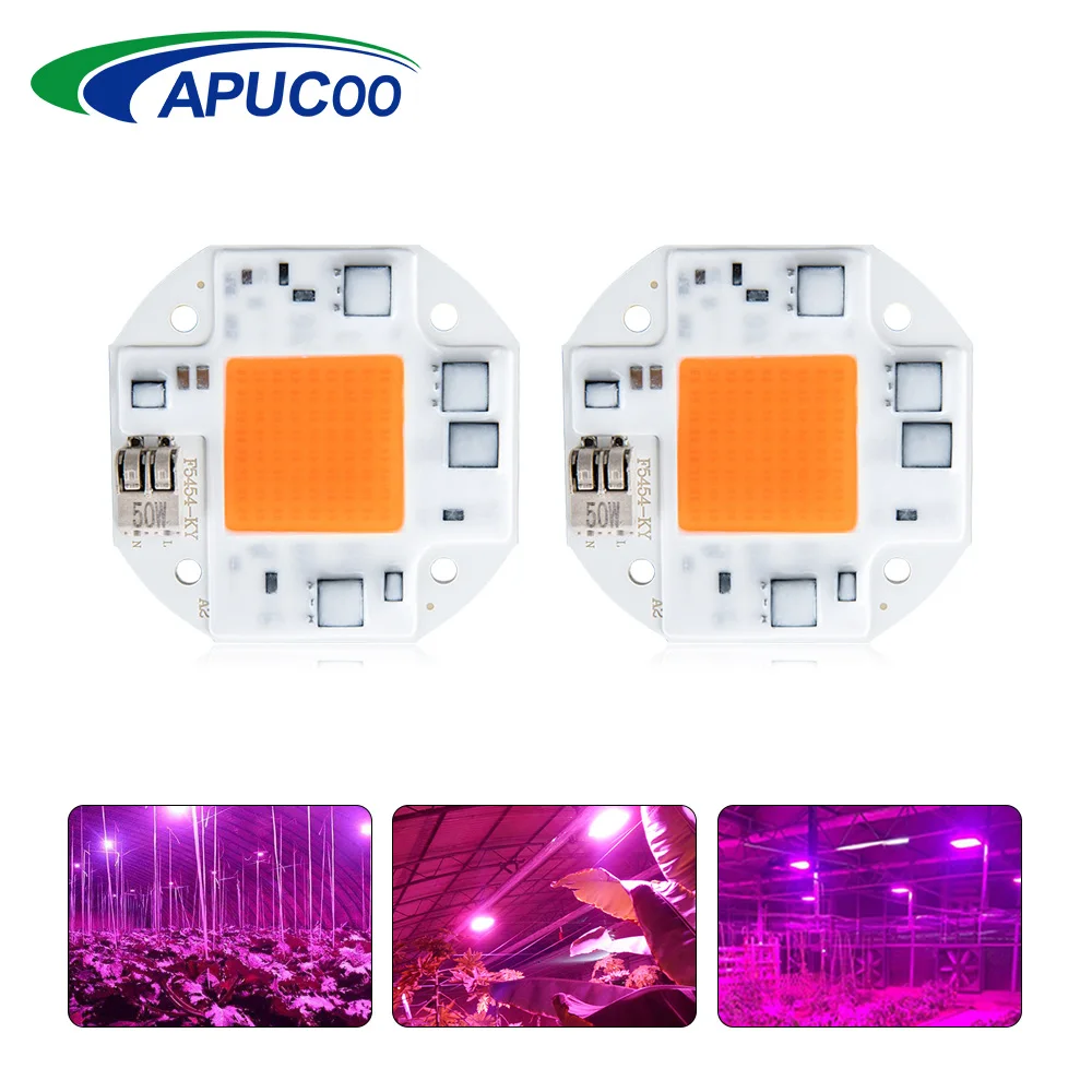AC 100-240V Grow LED COB Chip Phyto Lamp Full Spectrum 50W 30W 20W LED Grow Light Lamp Fitolampy For Plants Seedlings Indoor
AC 100-240V Grow LED COB Chip Phyto Lamp Full Spectrum 50W 30W 20W LED Grow Light Lamp Fitolampy For Plants Seedlings Indoor