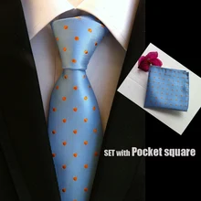 Fashion tie 8cm formal necktie blue with orange dots gravata to match shirt Groom groomsman band Tie
Fashion tie 8cm formal necktie blue with orange dots gravata to match shirt Groom groomsman band Tie