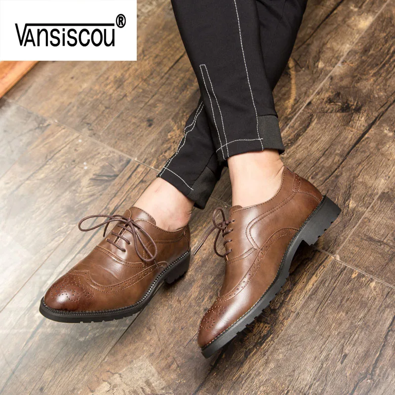 VANSISCOU Brand Men's Dress Shoes Wear Comfortable Men Wedding Shoes Gentleman Man Leather Shoes Business Formal Shoes
VANSISCOU Brand Men's Dress Shoes Wear Comfortable Men Wedding Shoes Gentleman Man Leather Shoes Business Formal Shoes