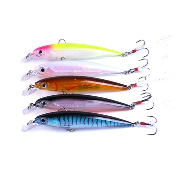 500PCS 11cm 14g Hard Plastic Minnow Lure with 4# Feather Artificial Fishing Lures 3D Fish Eye Fake Bait CrankBait
500PCS 11cm 14g Hard Plastic Minnow Lure with 4# Feather Artificial Fishing Lures 3D Fish Eye Fake Bait CrankBait