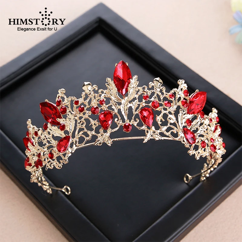 Baroque Vintage Red Crystal Bridal Tiaras Crown Wedding Hair Accessories Rhinestone Pageant Prom Crown for Bride Headbands
Baroque Vintage Red Crystal Bridal Tiaras Crown Wedding Hair Accessories Rhinestone Pageant Prom Crown for Bride Headbands