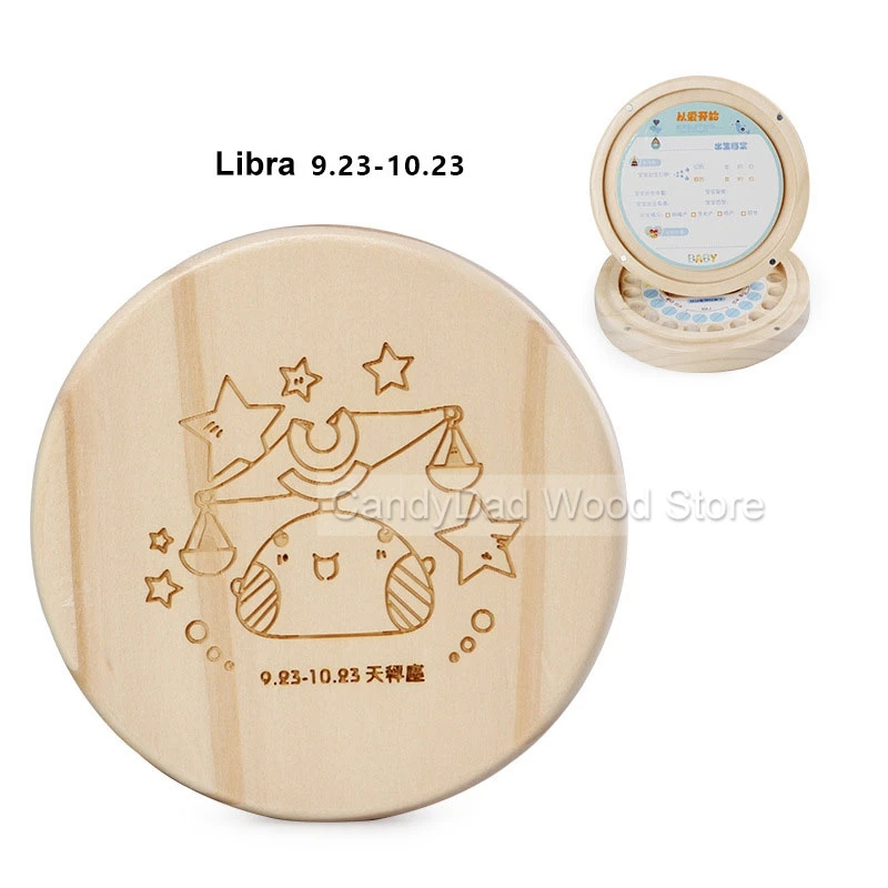 3-7 Year Baby Tooth Box Twelve Constellations Organizer Save Milk Teeth Wooden Storage Gift For Children Tooth Fairy Box CL1069H 
3-7 Year Baby Tooth Box Twelve Constellations Organizer Save Milk Teeth Wooden Storage Gift For Children Tooth Fairy Box CL1069H