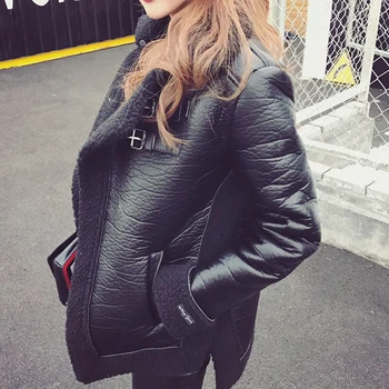 Women Biker Fur Shearling Coat Overcoat Autumn and Winter Female Velvet Motorcycle Winter Women Woolen Coats High Quality A037
Women Biker Fur Shearling Coat Overcoat Autumn and Winter Female Velvet Motorcycle Winter Women Woolen Coats High Quality A037