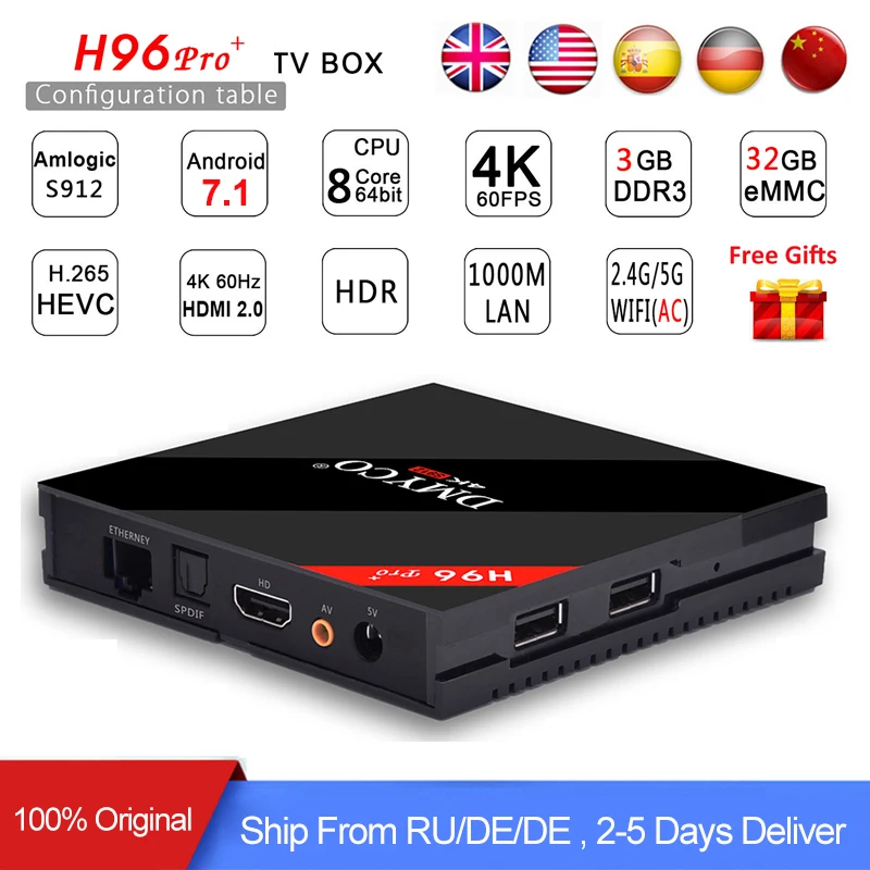 H96Pro H96 Pro+ Amlogic s912 Android Tv Box 7.1 RAM 3GB ROM 32GB 1000M LAN Bluetooth 4.1 4K HDMI Smart Media Player h96 pro plus
H96Pro H96 Pro+ Amlogic s912 Android Tv Box 7.1 RAM 3GB ROM 32GB 1000M LAN Bluetooth 4.1 4K HDMI Smart Media Player h96 pro plus