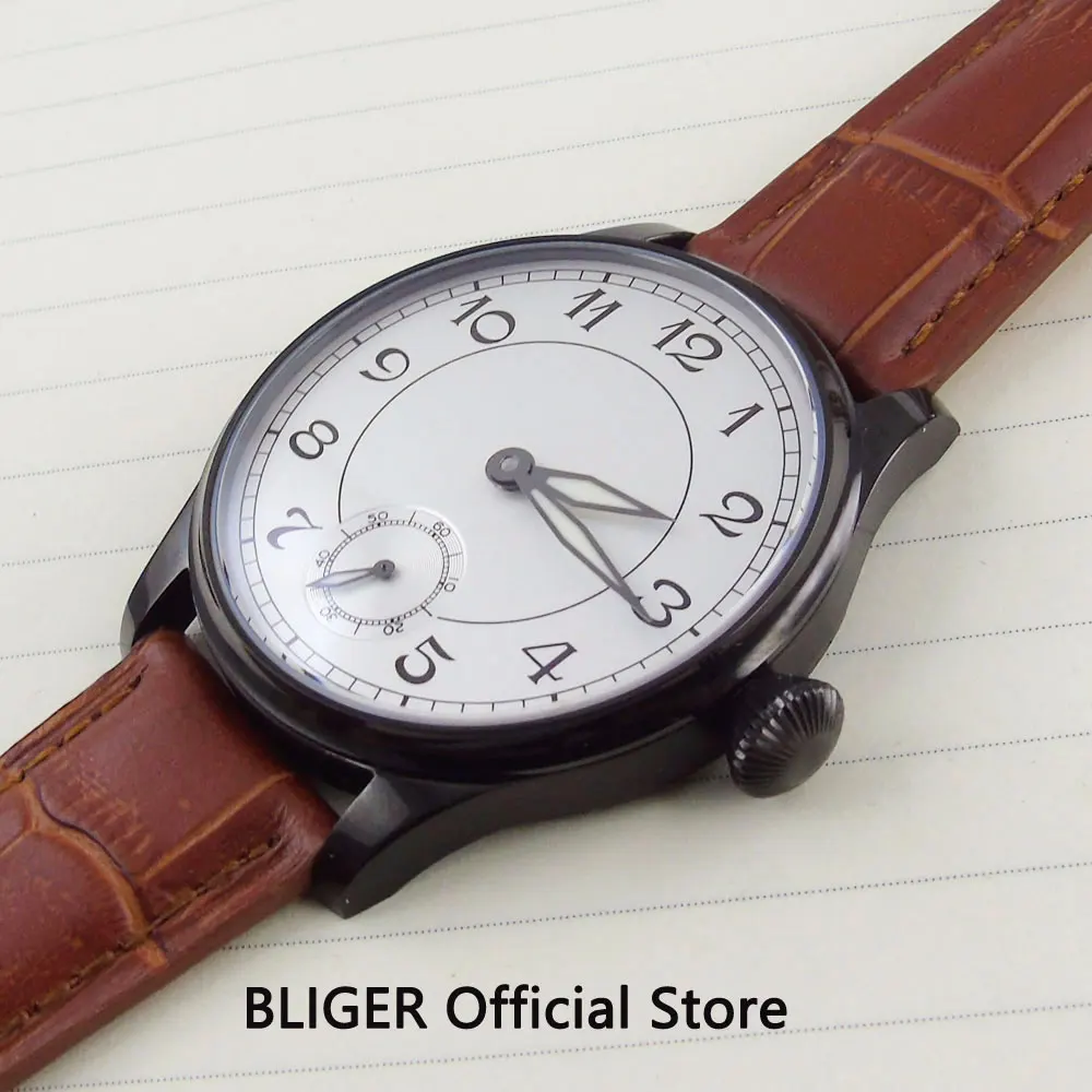 Fashion 44mm Mechnial Men's Time Watch PVD Coated Case 17 Jewels 6498 Hand Winding Movement
Fashion 44mm Mechnial Men's Time Watch PVD Coated Case 17 Jewels 6498 Hand Winding Movement
