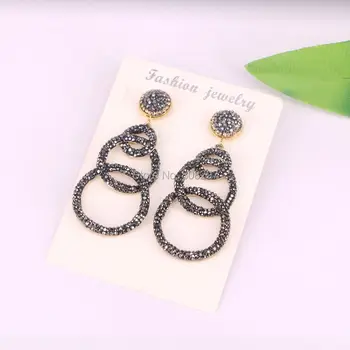 3Pairs Crystal Rhinestone Paved circle dangle Earings For Women Jewelry 
3Pairs Crystal Rhinestone Paved circle dangle Earings For Women Jewelry