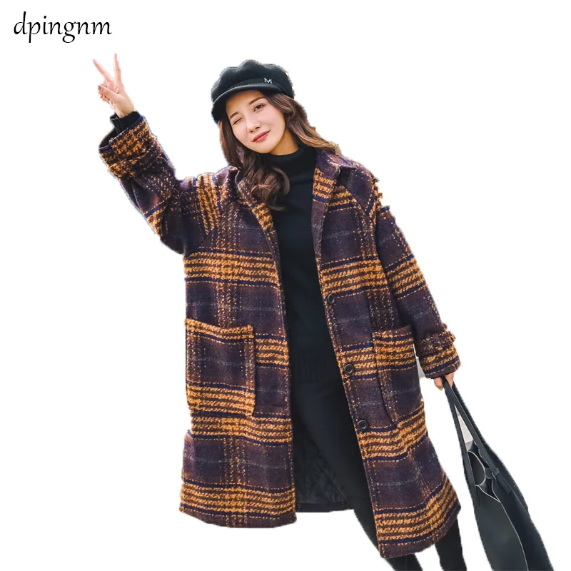 Wool & Blends Autumn Winter Coat Women 2018 New Fashion Slim Long Woman Coats Plaid Woolen Jackets Green Casacos A2466
Wool & Blends Autumn Winter Coat Women 2018 New Fashion Slim Long Woman Coats Plaid Woolen Jackets Green Casacos A2466