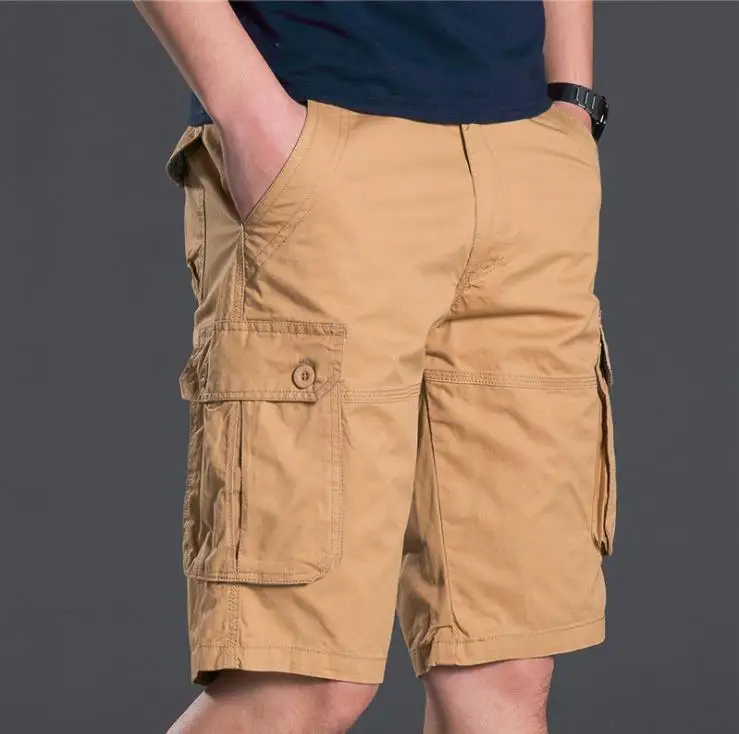 Mens Military Cargo Shorts 2019 Summer Brand New Army Tactical Shorts Men Cotton Loose Work Casual Short Pants Homme Plus Size