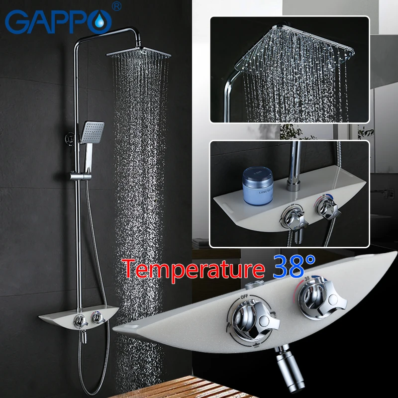 

GAPPO bathroom thermostat faucet bathtub shower faucet mixer tap waterfall wall mount thermostatic mixer shower faucets taps