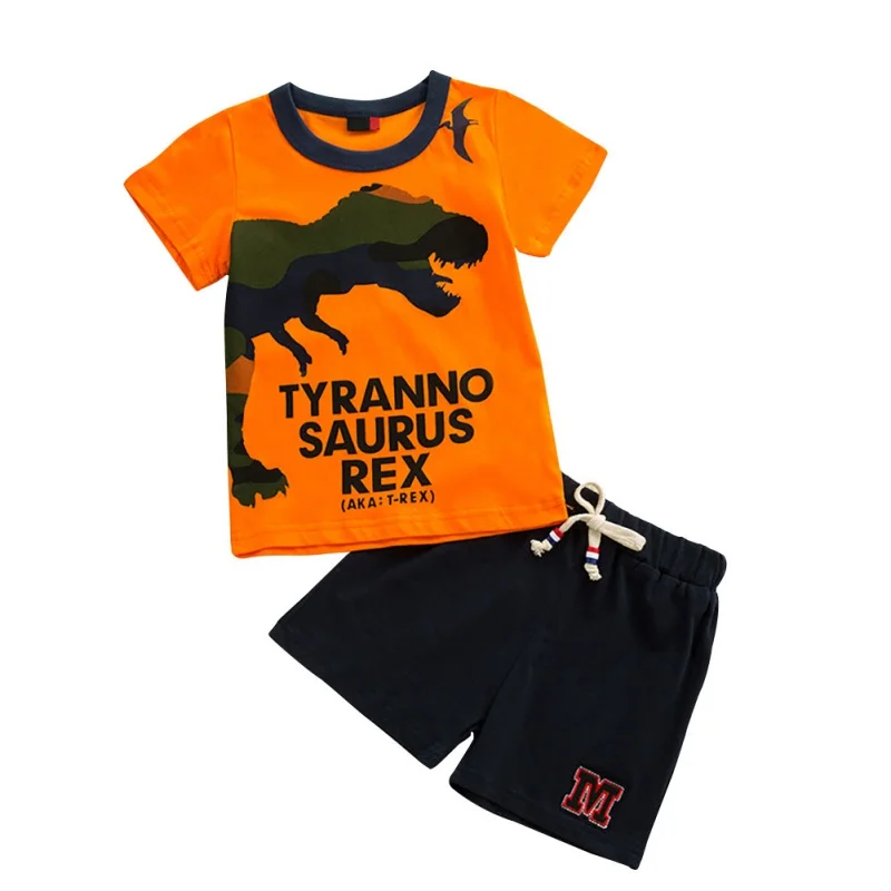 Baby Boys Clothes Set Summer Dinosaur T-Shirt For Boy sets for boy short sleeve shirts + Beach shorts Sports children clothing
Baby Boys Clothes Set Summer Dinosaur T-Shirt For Boy sets for boy short sleeve shirts + Beach shorts Sports children clothing