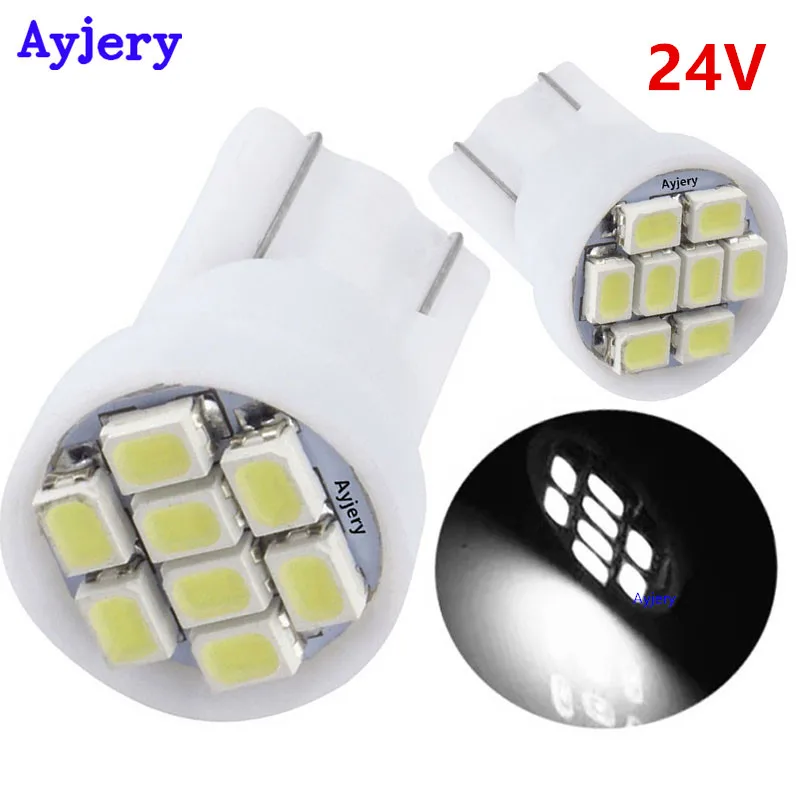 AYJERY 24V DC 100pcs 194 168 W5W T10 1206 8 SMD 8 Led Bulbs Clearance Reading Instrument Car Door Light White Led Light
AYJERY 24V DC 100pcs 194 168 W5W T10 1206 8 SMD 8 Led Bulbs Clearance Reading Instrument Car Door Light White Led Light