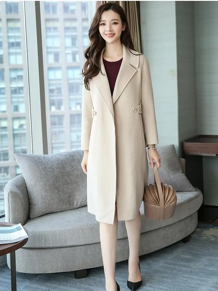 Woolen Coat 2018 Autumn And Winter New Korean Slim Women's Long Woolen Coat Solid Color Long-sleeved Windbreaker Tide
Woolen Coat 2018 Autumn And Winter New Korean Slim Women's Long Woolen Coat Solid Color Long-sleeved Windbreaker Tide