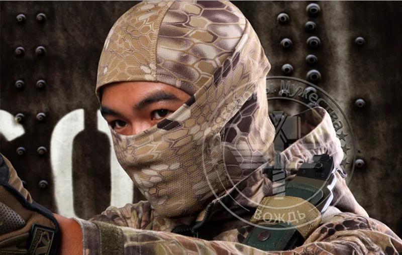 Boa Style Tactical Military Hunting Outdoor Quick-drying Hood Face Mask  Balaclava Wind-proof Headgear Rattlesnake Balaclava