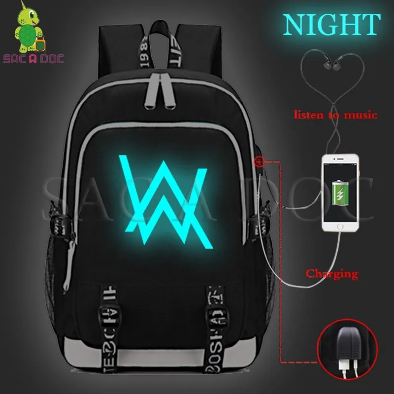 Alan Walker Luminous Multifunction Backpack School Bags for Teenage Girls Boys USB Charging Laptop Backpack Travel Rucksack
Alan Walker Luminous Multifunction Backpack School Bags for Teenage Girls Boys USB Charging Laptop Backpack Travel Rucksack