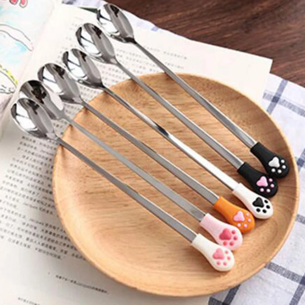 1 Pc Stainless Steel Cute Cat Claw Coffee Spoons Fruit Fork Dessert Spoon Candy Tea Spoon Cat Drink Tableware Kitchen Supplies
1 Pc Stainless Steel Cute Cat Claw Coffee Spoons Fruit Fork Dessert Spoon Candy Tea Spoon Cat Drink Tableware Kitchen Supplies