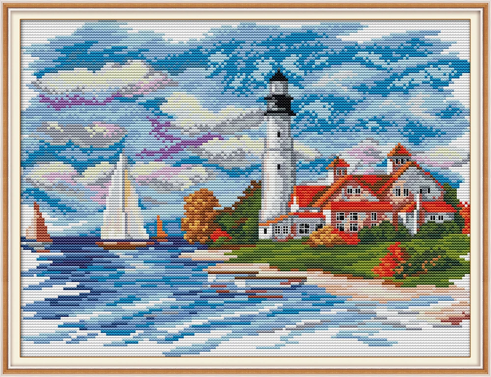 The seaside lighthouse 4 cross stitch kit aida 14ct 11ct count print canvas cross stitches needlework embroidery DIY handmade
The seaside lighthouse 4 cross stitch kit aida 14ct 11ct count print canvas cross stitches needlework embroidery DIY handmade