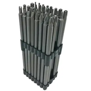 32PC Extra Long Security Power Bit Set 6 150mm Length 14 Shank Tamperproof Torx CR-V 32PC Extra Long Security Power Bit Set 6 150mm Length 14 Shank Tamperproof Torx CR-V