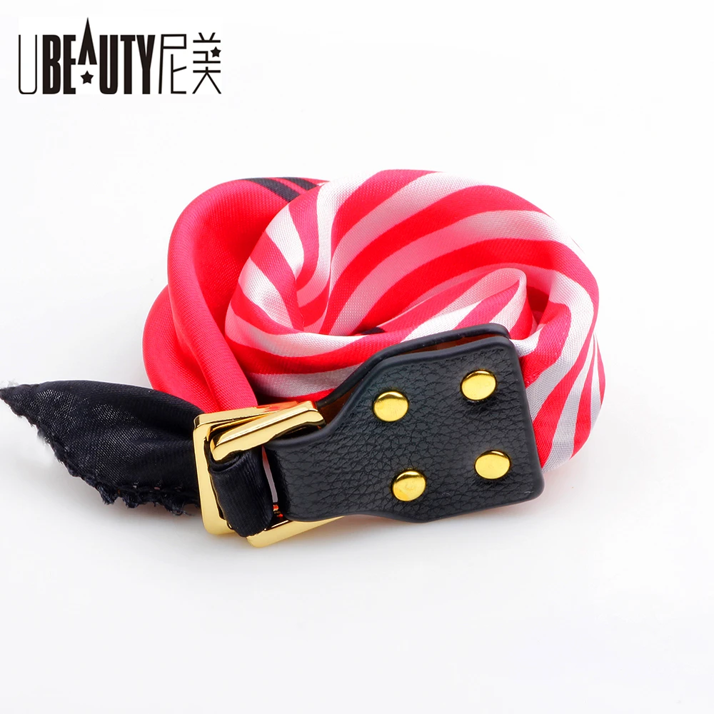 UBUAUTY Silk Scarves Charms Bracelet Flower Scarf Leather Buckle DIY Wrist Personality Fashion Bracelets For Women Jewelry
UBUAUTY Silk Scarves Charms Bracelet Flower Scarf Leather Buckle DIY Wrist Personality Fashion Bracelets For Women Jewelry