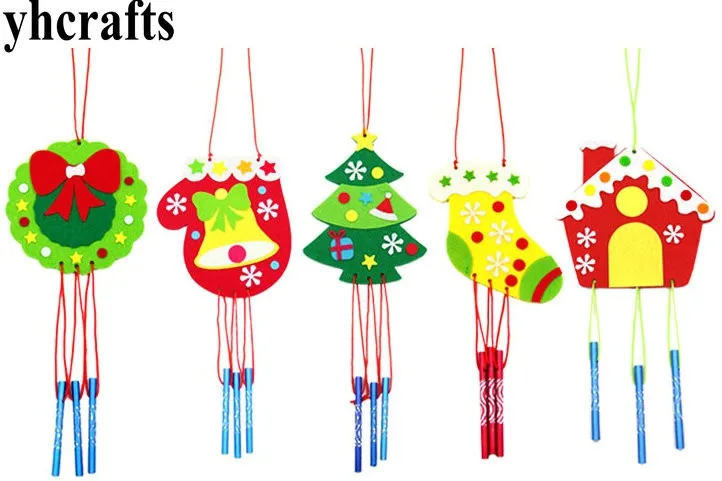 5PC/LOT.5 design DIY unfinished wind chime craft kits Xmas aeolian bells Kindergarten Pocket crafts Early learning toys DIY toy
5PC/LOT.5 design DIY unfinished wind chime craft kits Xmas aeolian bells Kindergarten Pocket crafts Early learning toys DIY toy