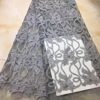 2019 High Quality Tulle Lace Grey Color African Lace Fabric With Sequins Beads African French Wedding Lace Fabric For 5yards
2019 High Quality Tulle Lace Grey Color African Lace Fabric With Sequins Beads African French Wedding Lace Fabric For 5yards