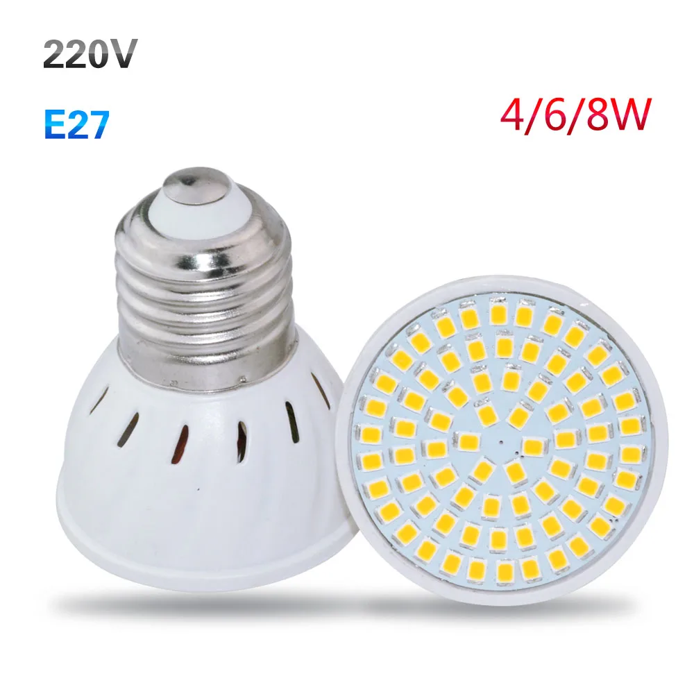E27 4W 6W 8W LED Bulb Lamp 36Leds 54Leds 72Leds Spot Light 220V 230V 240V Lampada Led For Kitchen Hotel Bedroom Lights Lamp 1PCS
E27 4W 6W 8W LED Bulb Lamp 36Leds 54Leds 72Leds Spot Light 220V 230V 240V Lampada Led For Kitchen Hotel Bedroom Lights Lamp 1PCS