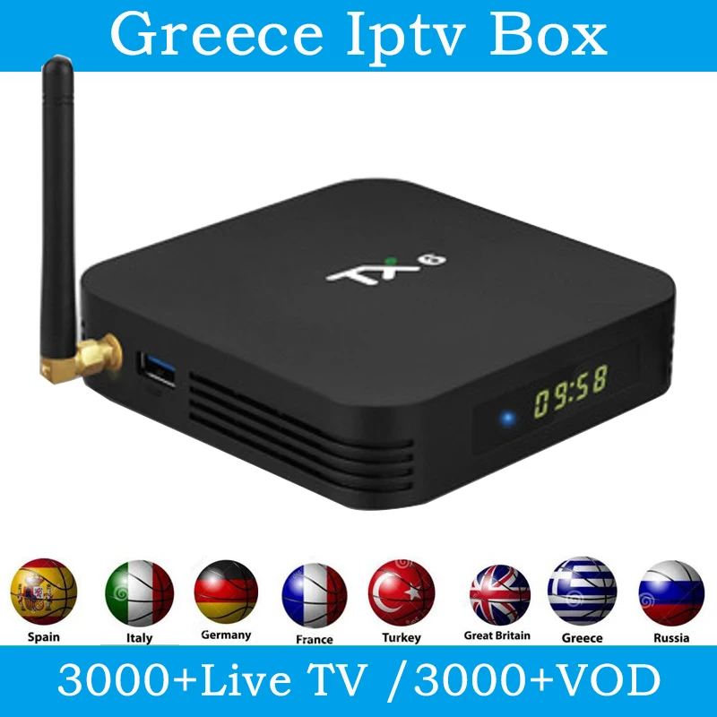 IPTV Greece TX6Pro Android TV box 2GB 16G 4K UHD 1Year free turkish iran portugal Arabic ex-yu czech Adult Channel Smart tv Box
IPTV Greece TX6Pro Android TV box 2GB 16G 4K UHD 1Year free turkish iran portugal Arabic ex-yu czech Adult Channel Smart tv Box