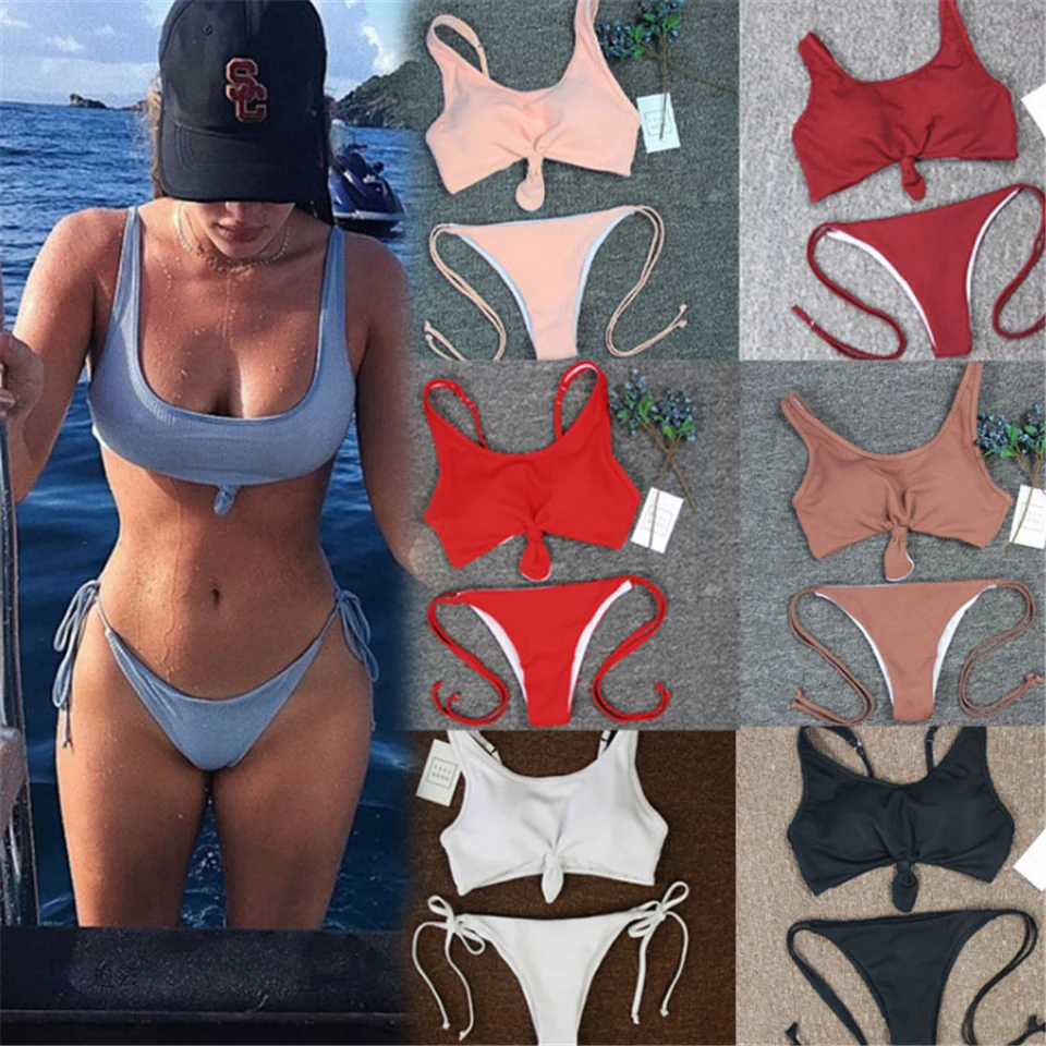 Sexcer 2017 Bandeau Women Swimsuit Solid Color Bikini Set Padding Vest Biquini Sexy Beach Bandage Swimwear Maillot De Bain Femme
Sexcer 2017 Bandeau Women Swimsuit Solid Color Bikini Set Padding Vest Biquini Sexy Beach Bandage Swimwear Maillot De Bain Femme