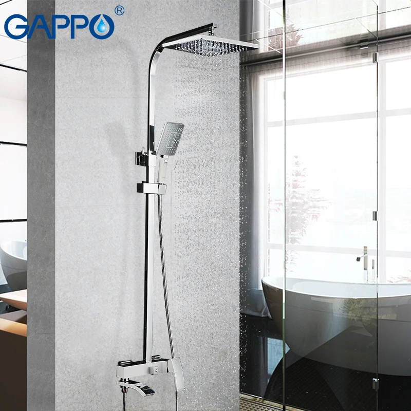 GAPPO bathroom shower faucet set white bathtub faucet mixer tap waterfall wall shower head chrome bath Shower system
GAPPO bathroom shower faucet set white bathtub faucet mixer tap waterfall wall shower head chrome bath Shower system