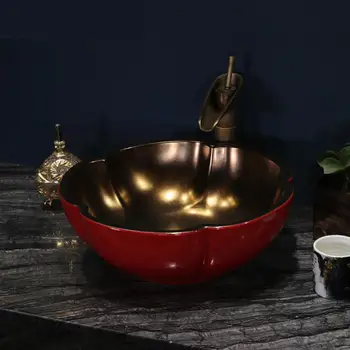 Ceramic Counter Top Wash Basin Cloakroom Hand Painted Vessel Sink flower gold ceramic wash basin bathroom sink
Ceramic Counter Top Wash Basin Cloakroom Hand Painted Vessel Sink flower gold ceramic wash basin bathroom sink