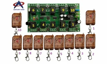 DC12V 10CH RF Wireless Remote Control Switch System,315/433.92 Mhz 10*(AK02)Transmitter and Work independently 10CH Receiver
DC12V 10CH RF Wireless Remote Control Switch System,315/433.92 Mhz 10*(AK02)Transmitter and Work independently 10CH Receiver