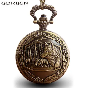 Vintage Cool Chinese Zodiac Dog Wolf Head Pocket Watch With Chain Antique Bronze Black Pendants Clock Style Gift To Women Men
Vintage Cool Chinese Zodiac Dog Wolf Head Pocket Watch With Chain Antique Bronze Black Pendants Clock Style Gift To Women Men