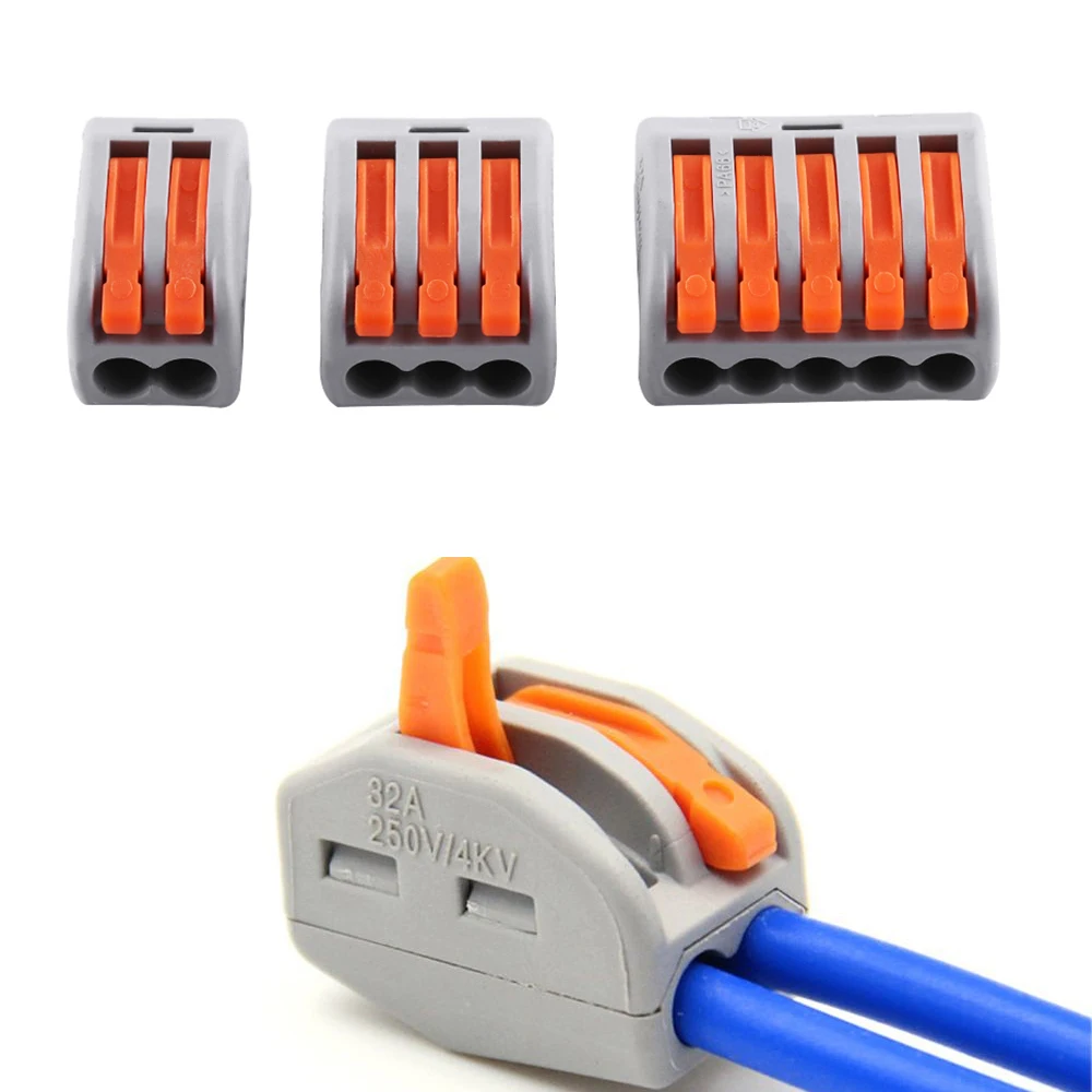 10pcs 2/3/5 Way Reusable Spring Lever Terminal Block Electric Cable Connector Wire Useful Audio Connector for Electrical Safety
10pcs 2/3/5 Way Reusable Spring Lever Terminal Block Electric Cable Connector Wire Useful Audio Connector for Electrical Safety