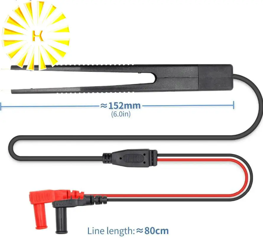 1PC SMD SMT Test Leads Chip Component LCR Testing Tool Multimeter Tester Clip Meter Pen Lead Probe Tweezers Capacitor Resistance
1PC SMD SMT Test Leads Chip Component LCR Testing Tool Multimeter Tester Clip Meter Pen Lead Probe Tweezers Capacitor Resistance