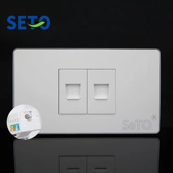 SeTo 120 Type 2 Ports RJ45 Network Ethernet LAN Panel Wall Plate Socket Keystone Faceplate
SeTo 120 Type 2 Ports RJ45 Network Ethernet LAN Panel Wall Plate Socket Keystone Faceplate